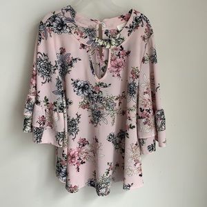 Floral pink blouse